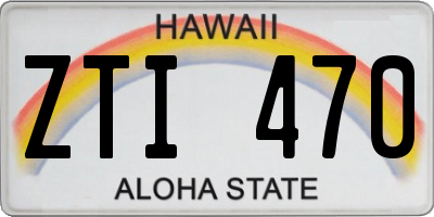 HI license plate ZTI470
