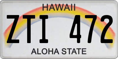 HI license plate ZTI472
