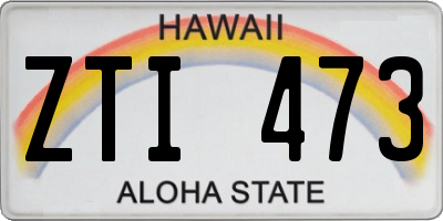 HI license plate ZTI473