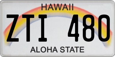 HI license plate ZTI480