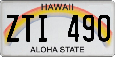 HI license plate ZTI490