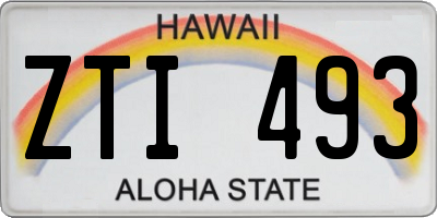 HI license plate ZTI493