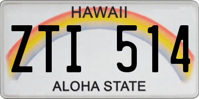 HI license plate ZTI514