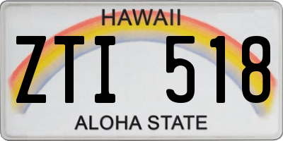 HI license plate ZTI518