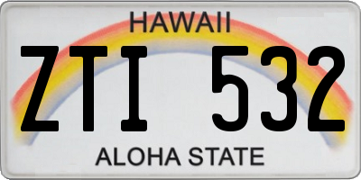 HI license plate ZTI532