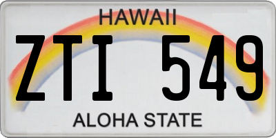 HI license plate ZTI549