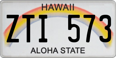 HI license plate ZTI573