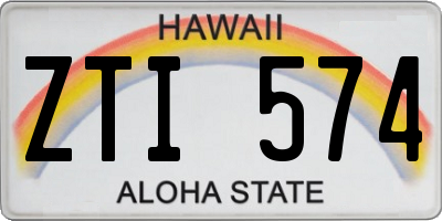 HI license plate ZTI574