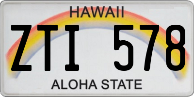 HI license plate ZTI578