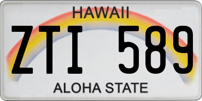 HI license plate ZTI589
