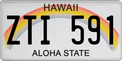 HI license plate ZTI591
