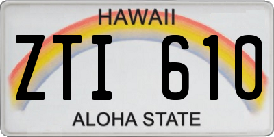 HI license plate ZTI610