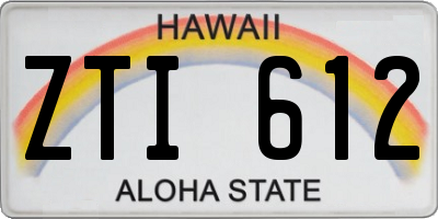 HI license plate ZTI612