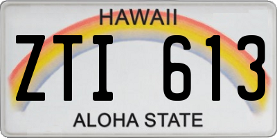 HI license plate ZTI613
