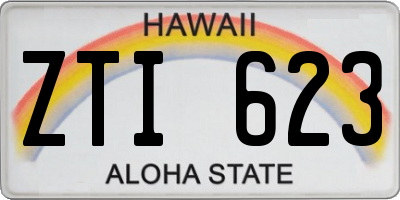 HI license plate ZTI623