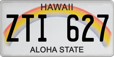 HI license plate ZTI627