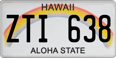 HI license plate ZTI638