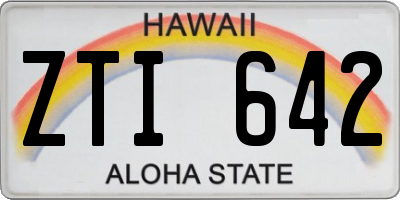 HI license plate ZTI642