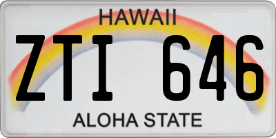 HI license plate ZTI646