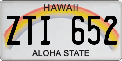 HI license plate ZTI652