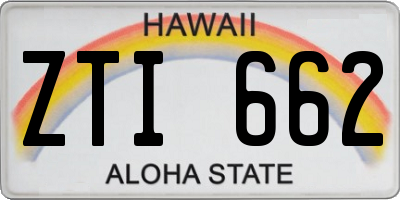 HI license plate ZTI662