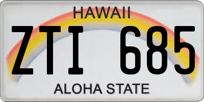 HI license plate ZTI685