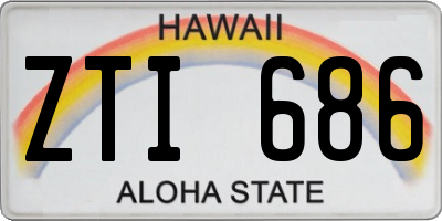 HI license plate ZTI686