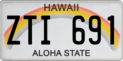 HI license plate ZTI691