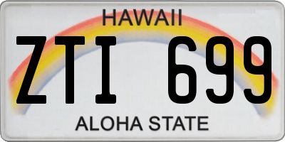 HI license plate ZTI699