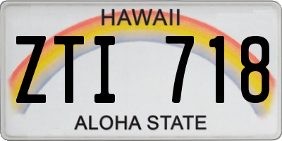 HI license plate ZTI718