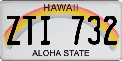 HI license plate ZTI732