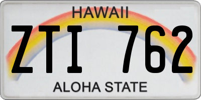HI license plate ZTI762