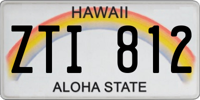 HI license plate ZTI812