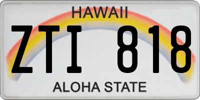 HI license plate ZTI818
