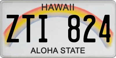 HI license plate ZTI824