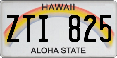 HI license plate ZTI825