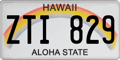 HI license plate ZTI829