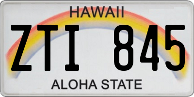 HI license plate ZTI845