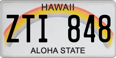 HI license plate ZTI848