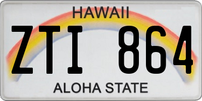 HI license plate ZTI864