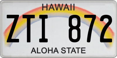 HI license plate ZTI872