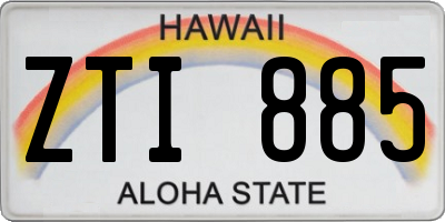 HI license plate ZTI885
