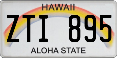 HI license plate ZTI895