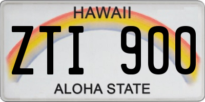 HI license plate ZTI900