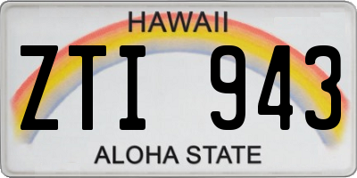 HI license plate ZTI943