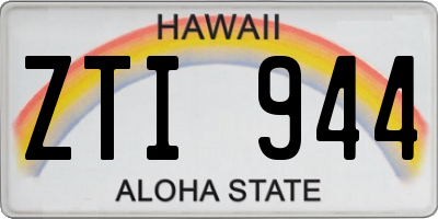 HI license plate ZTI944