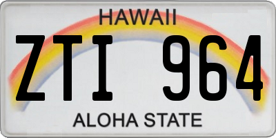 HI license plate ZTI964