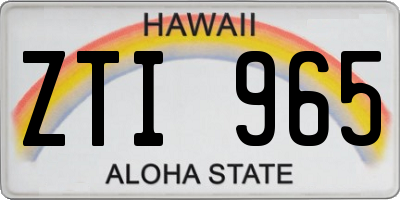 HI license plate ZTI965