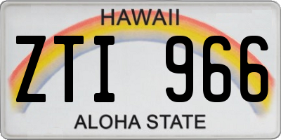HI license plate ZTI966