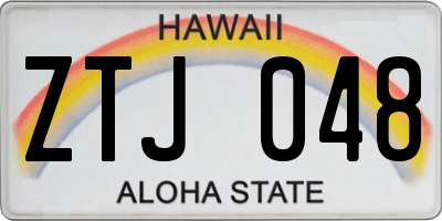 HI license plate ZTJ048